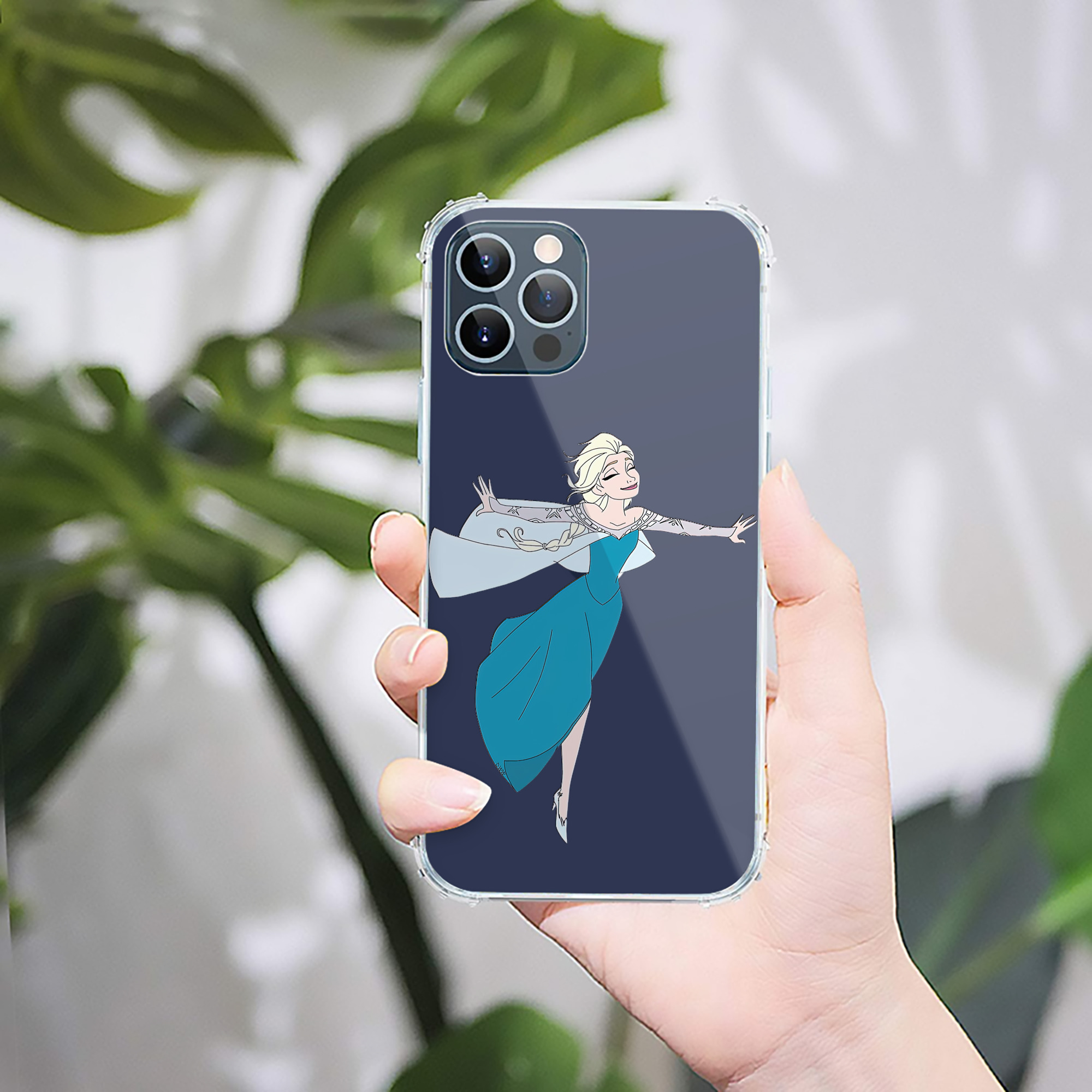 （画像用） アナと雪の女王 アンナ エルサ Frozen Anna Elsa 【iPhone 12シリーズ対応】透明スマホケース（クリアソフトケース）